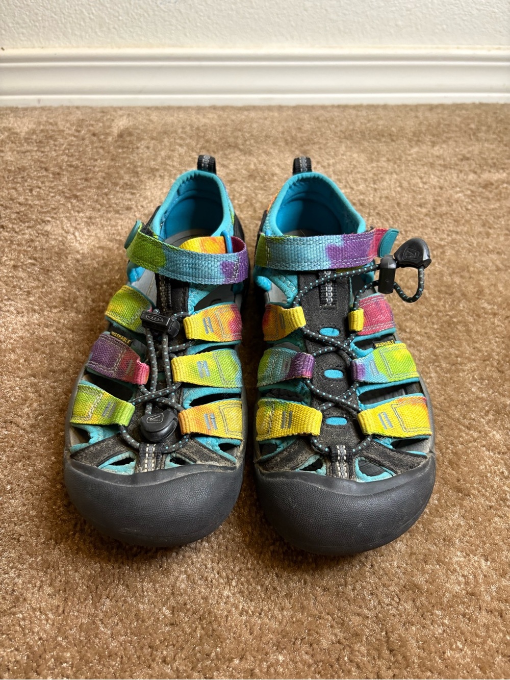 Keen Kids Turquoise Yellow Purple Multicolor Closed-Toe Sandals